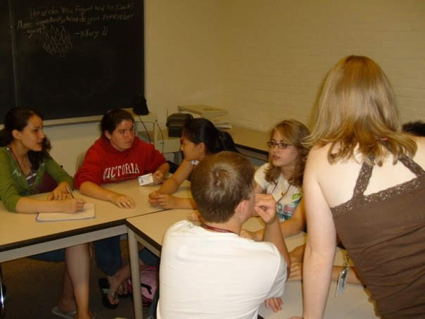 A classroom of teenagers