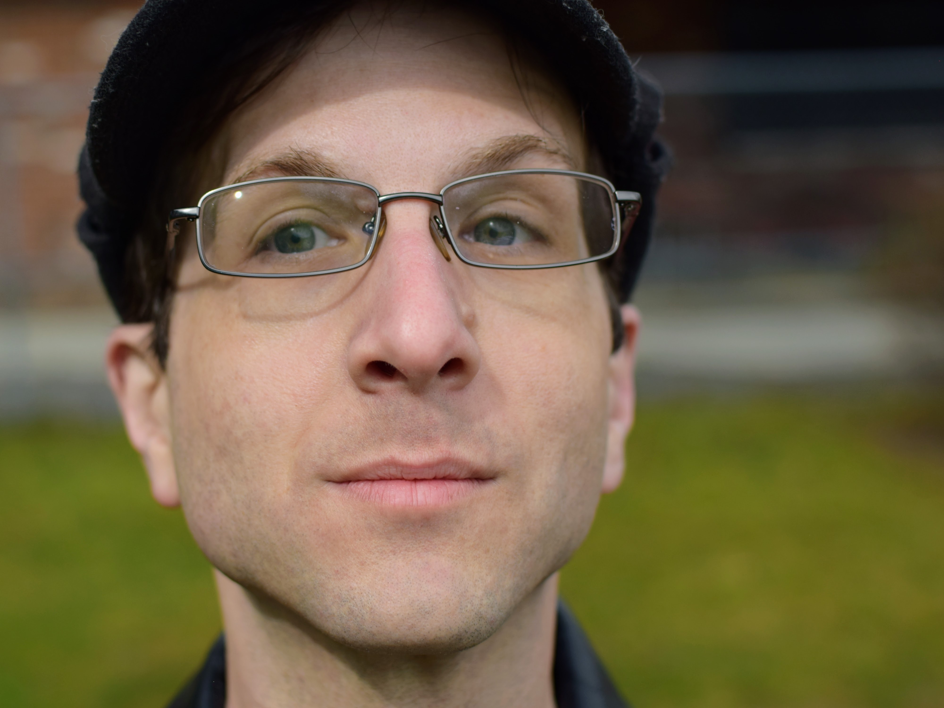 Close up of man with glasses